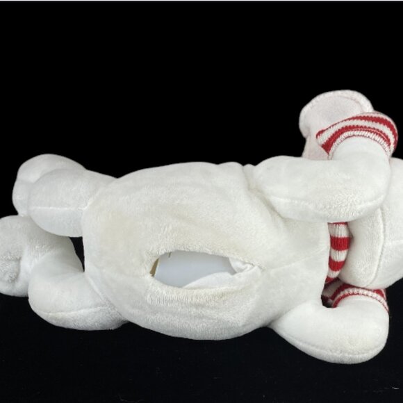 CRACKER BARREL -- Stuffed Dog, Musical, Wearing Ear Flap Hat, Red/White, In-Box - Picture 5 of 9